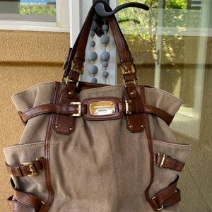 Vintage canvas Michael Kors handbag